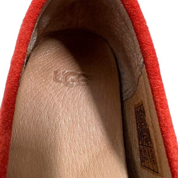 UGG | Clair Orange Suede Laser Cut Moc Slip On Loafer Size 8 - Picture 12 of 16